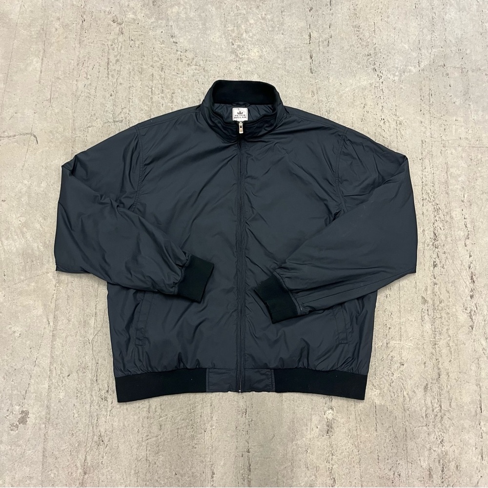 Peter Millar Men's Midnight Austin Jacket Size XXL Black Lightweight Bomber Golf